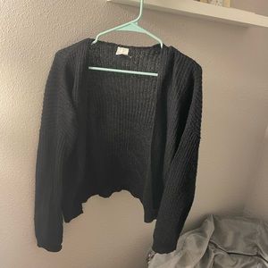 Black cropped cardigan